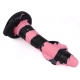 Consolador Cobra Snake L 26 x 7cm Negro-Rosa