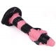 Cobra Slang Dildo M 22 x 6cm Zwart-Roze