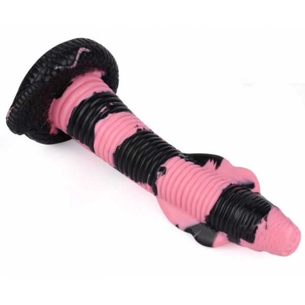 Cobra Snake Consolador M 22 x 6cm Negro-Rosa