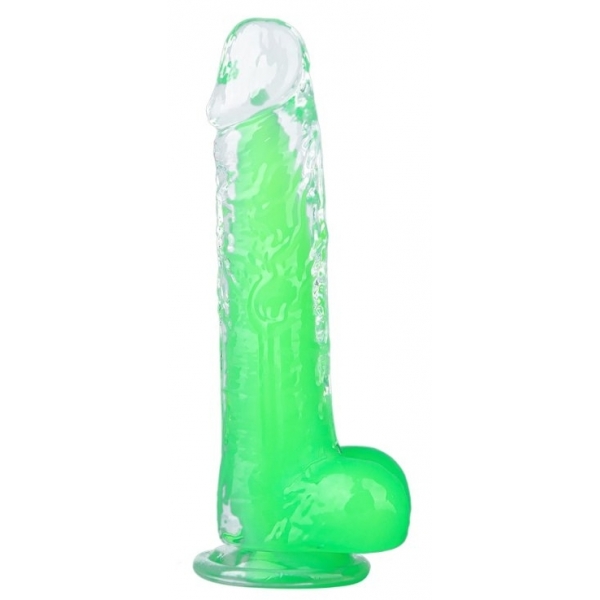 Transparent dildo Jelly Mut M 16 x 4cm Green
