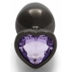 Anal-Juwel Heart Gem M 7 x 3.3cm Schwarz-Violett