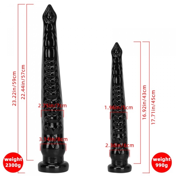 Dildo Piov M 56 x 8.5cm Black