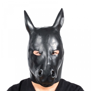 Kinky Puppy Máscara Cabeza de Caballo Negra