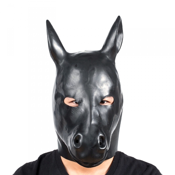 Paardenkopmasker zwart