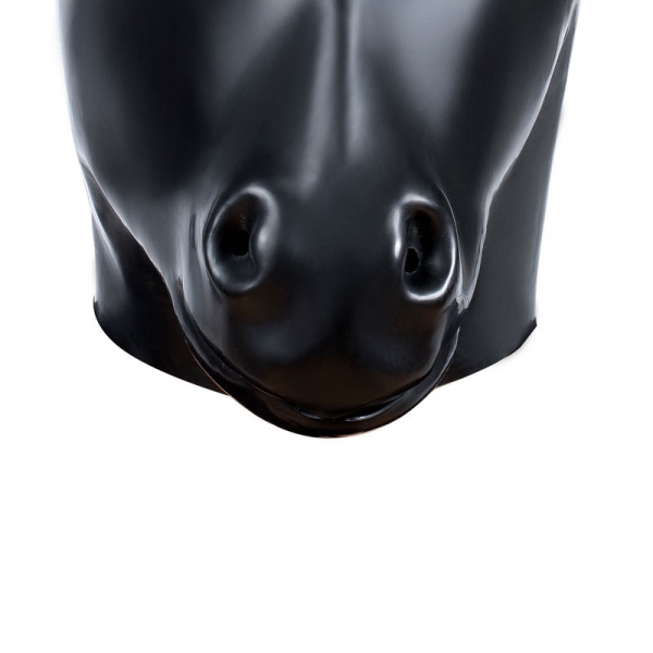 Máscara de cabeça de cavalo preta