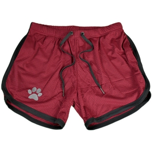 Kinky Puppy Mesh Paw Print Short RED BLACK