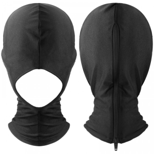 BDSMaster Zipper 1 Holes Full Face Mask - Big Mouth