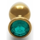 Bijou anal Round Gem M 7 x 3,3 cm Ouro-Verde