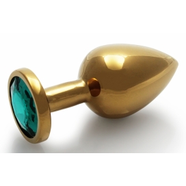 Bijou anal Round Gem M 7 x 3,3 cm Ouro-Verde