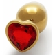 Bijou anal Heart Gem M 7 x 3.3cm Gold-Red