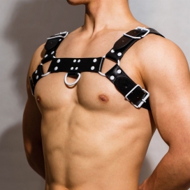 Fetish Gear Coloured H-Front Harness WHITE