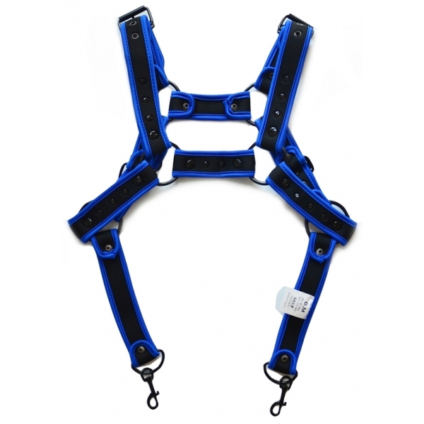 D.M Neoprene Chest Harness with Suspenders DARK BLUE