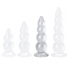 ClearlyHorny Crystal Jellies Anal Delight Butt Plug L