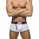 Open Fly Boxer White-Navy Blue