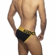 Open Fly Bikini Black-Yellow