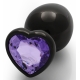 Bijou anal Heart Gem L 8 x 4cm Black-Violet