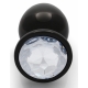 Anal-Juwel Round Gem L 8 x 4cm Schwarz-Transparent