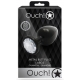 Bijou anal Round Gem L 8 x 4cm Black-Transparent