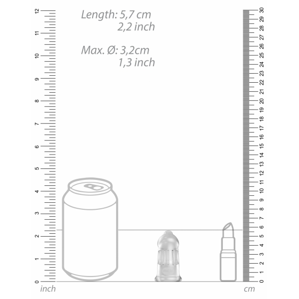 ManCage Keuschheitsgürtel Modell 29 - 9.5 x 3.2cm Transparent