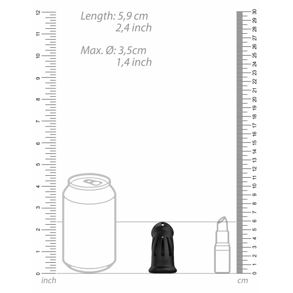 ManCage Kuisheidskooi Model 27 - 9,6 x 3,5cm Zwart