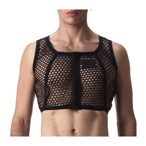 Crop Top Filet Many Preto