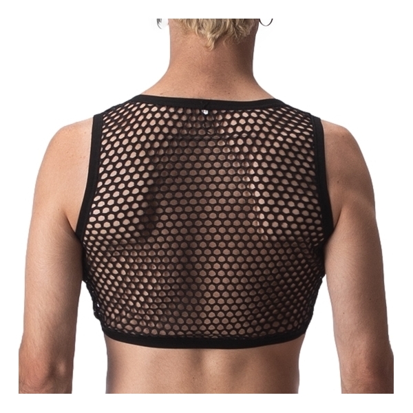 Crop Top Filet Many Preto