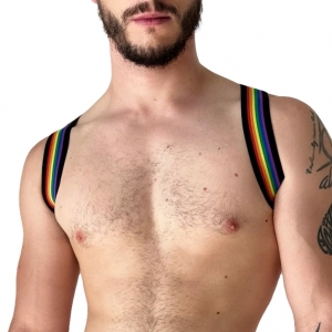 Barcode Berlin Arnés elástico Pride Eternity Negro