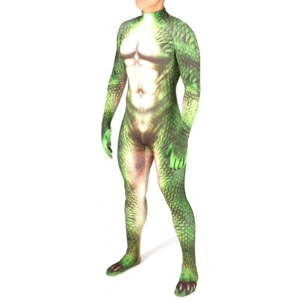 Cosplay Reptilien-Overall Dragon Grün