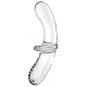 Double Crystal - Glass Dildo - Transparent