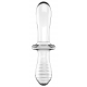 Double Crystal - Glass Dildo - Transparent