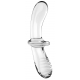 Dildo in vetro doppio cristallo 18,5 x 3,5 cm trasparente