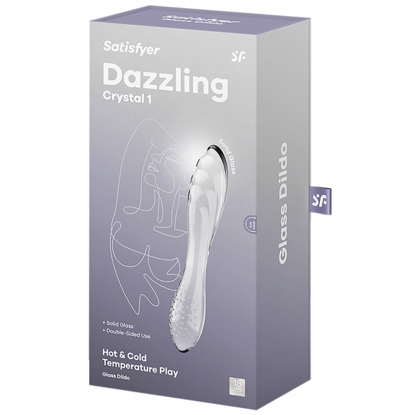 Dazzling Crystal 1 - Glass Dildo - Transparent