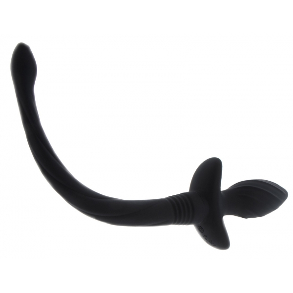 Plug Vibrating Dog Tail Wiggle Tail 9 x 4cm Black
