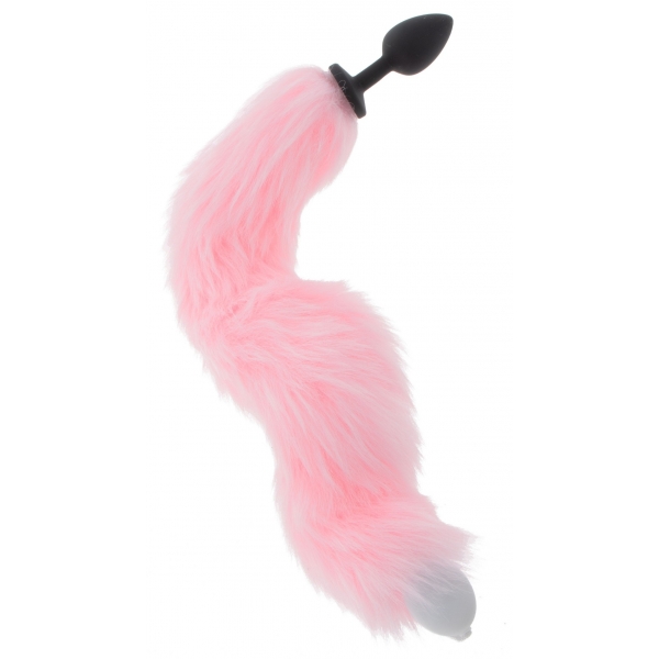 Tampão de cauda de unicórnio com leds 6 x 2,8 cm cor-de-rosa