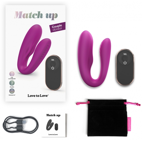 Match Up Estimulador Vibrador Pareja Love to Love Fucsia