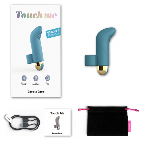 Touch Me Love to Love Finger Vibro Blue