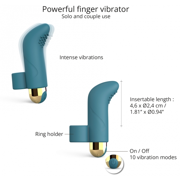 Touch Me Love to Love Finger Vibro Azul