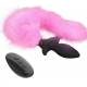 Swing and Vibrating Butt Plug with Fox Tail PINK