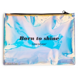 Saco de armazenamento preto com fecho de correr Born to Shine