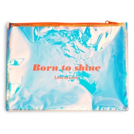 Born to Shine Zip Bolsa de almacenamiento naranja