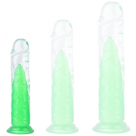 Dildo trasparente Jellis S 17 x 3,3 cm Verde