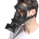 Masque à gaz BDSM FULL VISU Noir