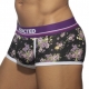 Boxer Violet Flowers Black-Violet