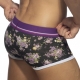 Boxer Violet Flowers Black-Violet