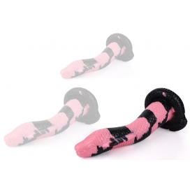 Dildo Cobra Snake L 26 x 7 cm nero-rosa