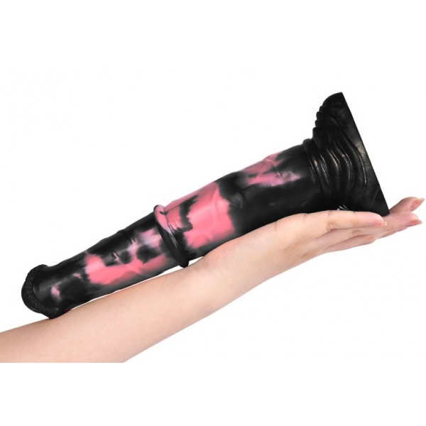 Hulf Dildo 24 x 5cm Schwarz-Rosa