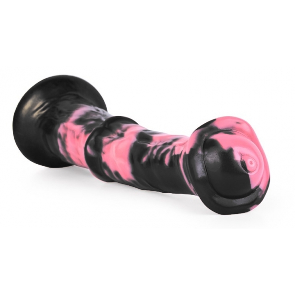 Dildo Exulf Animal 26 x 6cm Preto-Rosa