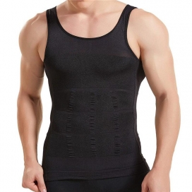 Mens Body Shaper Slimming Shirt BLACK