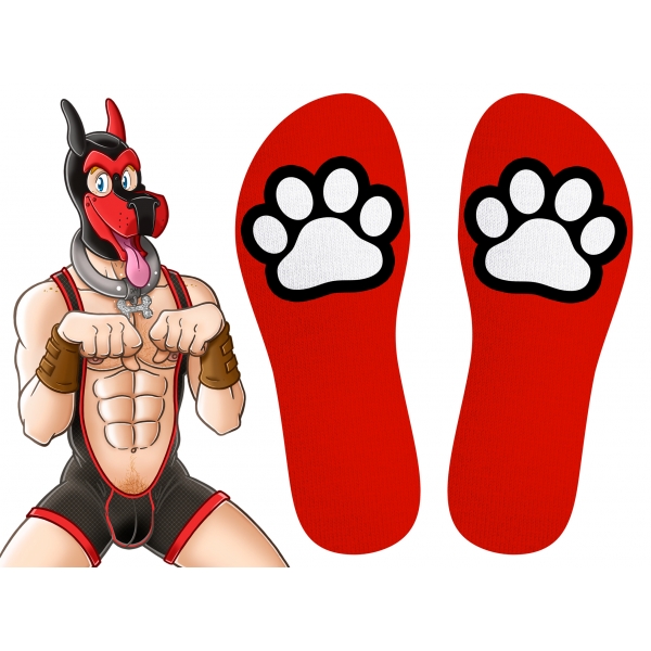 Paw Kinky Puppy Socken Rot