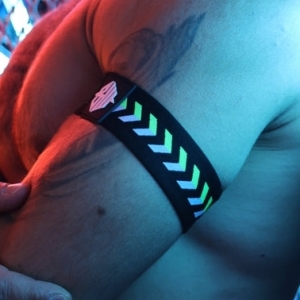 Breedwell Transistor armbands Black-Green neon